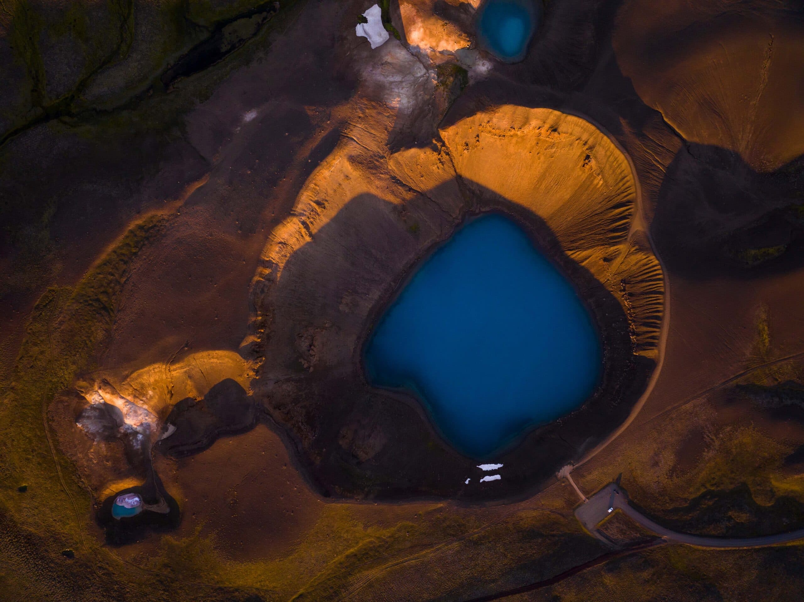 Helicopter flying over a mountain range