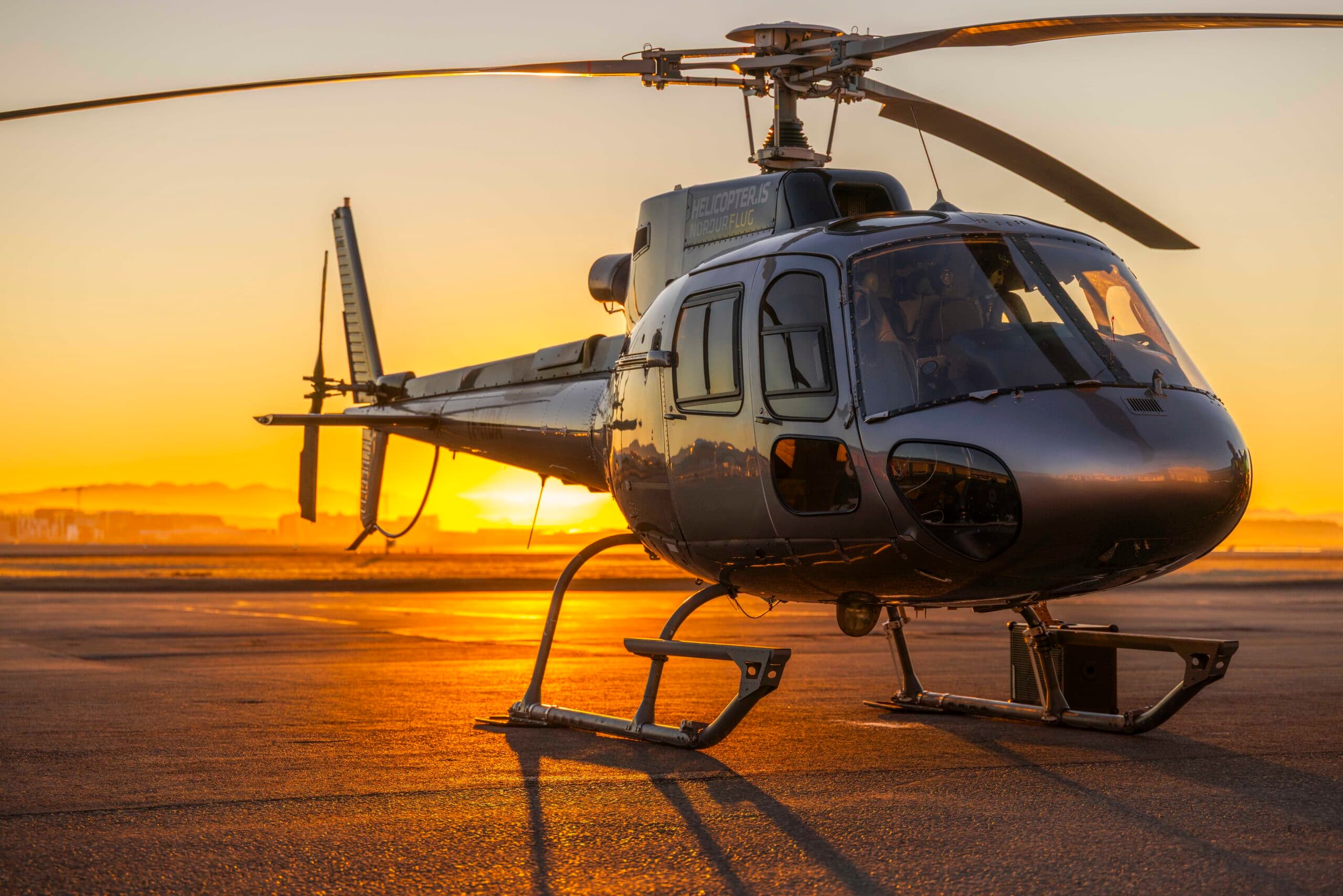 Person taking picture in a helicopter