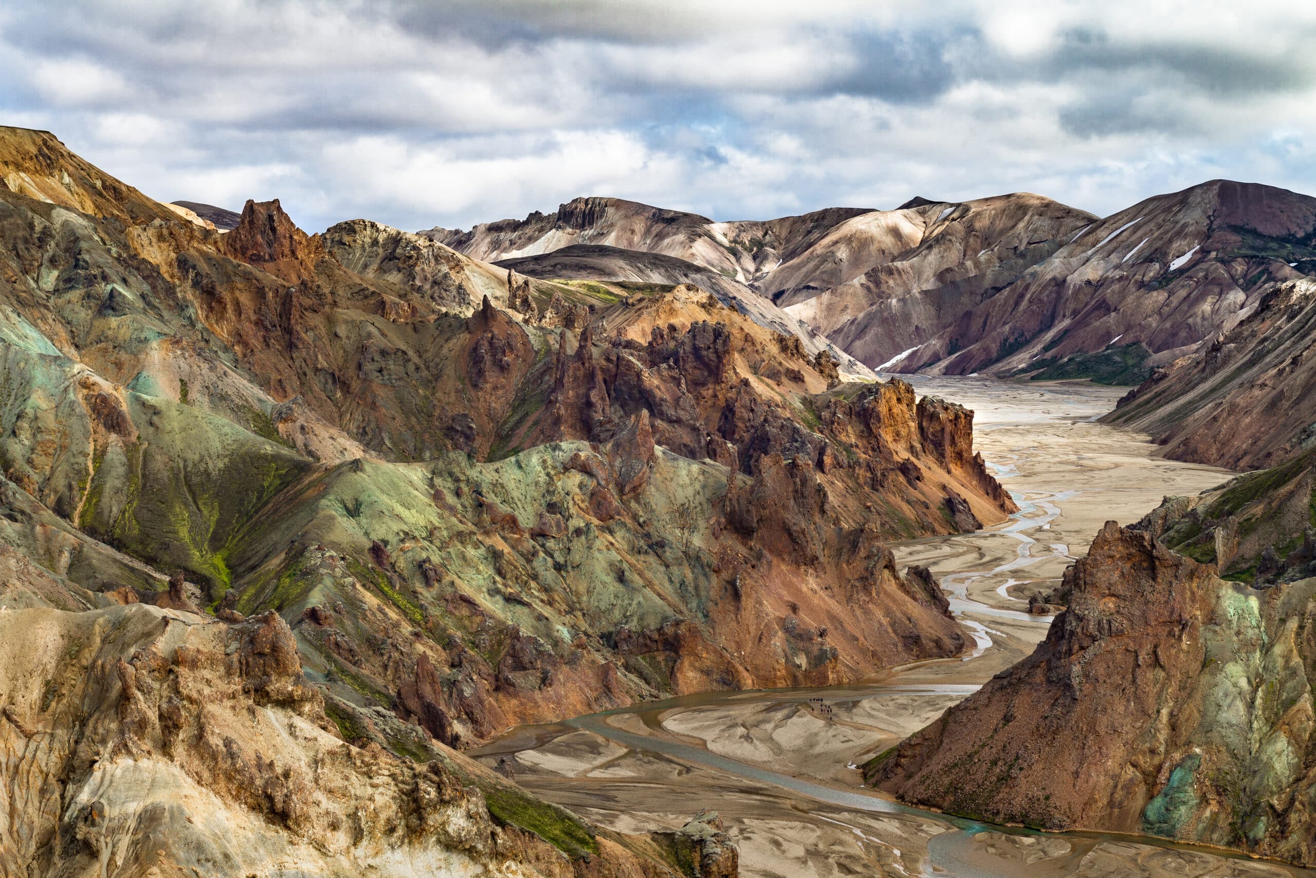 Helicopter flying over a mountain range